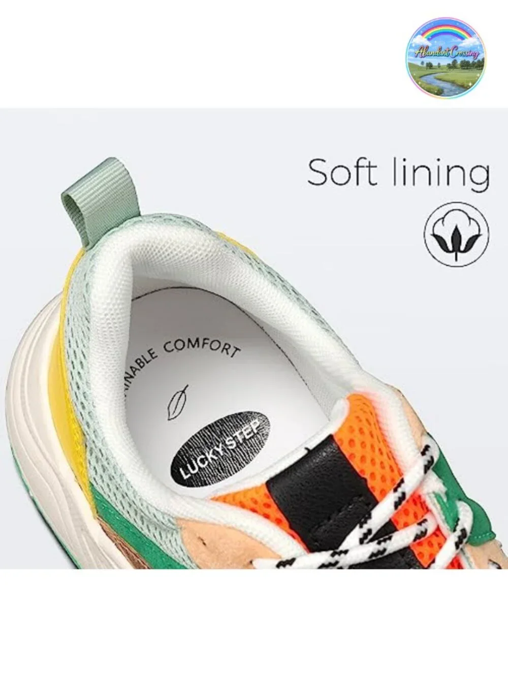 Platform Walking Sneakers Chunky Retro Lace-Up Mesh Suede Memory Foam